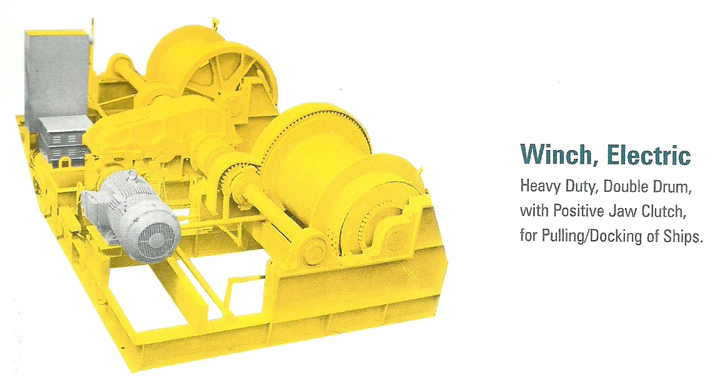 Electric Winch for docking of Ships